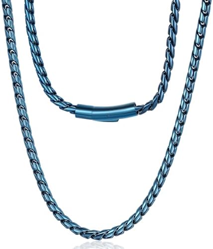 Fantasy Forge Jewelry Electric Blue Rope Chain Necklace Mens